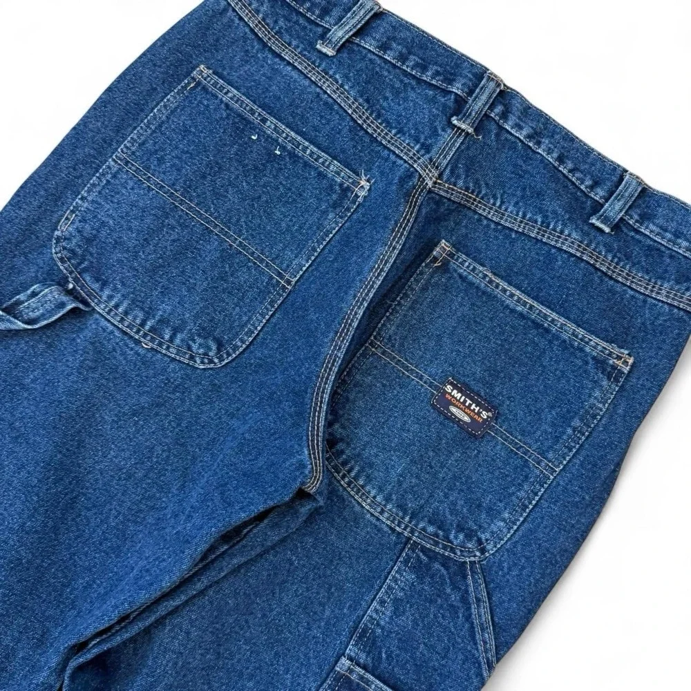 Vintage Smiths Workwear Baggy Blue Denim Carpenter Jeans Men's 33x30 Skater Y2K